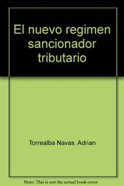 Cover of: El nuevo régimen sancionador tributario
