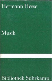 Cover of: Musik: Betrachtungen, Gedichte, Rezensionen u. Briefe