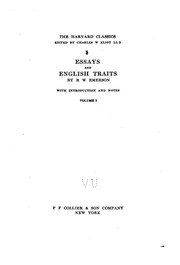 Cover of: Essays and English traits by Ralph Waldo Emerson