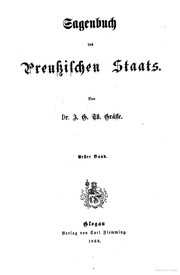 Cover of: Sagenbuch des preussischen Staats. Erster Band