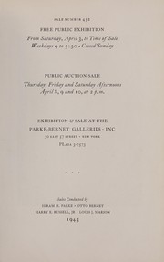 Cover of: Notable English furniture of the XVIII century by Parke-Bernet Galleries