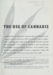 Cover of: USE OF CANNABIS by Addiction Research Foundation of Ontario