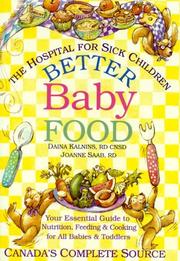 Cover of: Better baby food