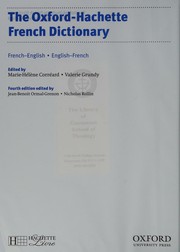 Cover of: The Oxford-Hachette French dictionary: French-English, English-French