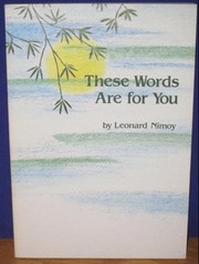 Cover of: These Words Are for You.