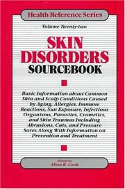 Cover of: Skin disorders sourcebook by edited by Allan R. Cook.