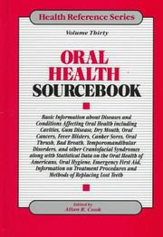 Cover of: Oral Health Sourcebook by Allan R. Cook