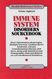 Cover of: Immune System Disorders Sourcebook by Allan R. Cook