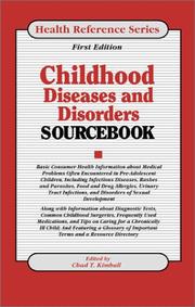 Cover of: Childhood Diseases & Disorders Sourcebook