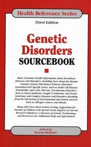 Cover of: Genetic Disorders Sourcebook by Karen Bellenir