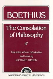 Cover of: The Consolation of Philosophy