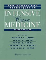 Cover of: Procedures and Techniques in Intensive Care Medicine