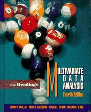 Cover of: Multivariate data analysis with readings by Joseph F. Hair, Jr. ... [et al.].