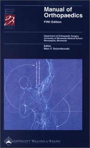 Cover of: Manual of Orthopaedics