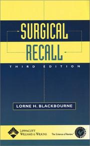 Cover of: Surgical Recall by Lorne H Blackbourne, Lorne Blackbourne