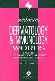 Cover of: Dermatology & Immunology Words by Stedman's