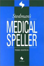 Cover of: Stedman's Medical Speller (Stedman's Word Books.)