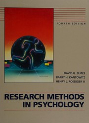 Cover of: Research methods in psychology by David G. Elmes