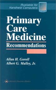 Cover of: Primary Care Medicine Recommendations