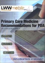 Cover of: Primary Care Medicine Recommendations for PDA | Allan H. Goroll