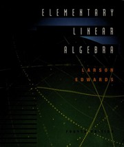 Cover of: Elementary linear algebra. by Ron Larson