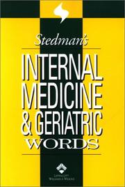 Cover of: Stedman's Internal Medicine and Geriatric Words by Stedman's