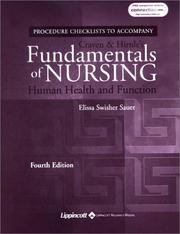 Cover of: Procedure Checklist to Accompany Fundamentals of Nursing: Human Health and Function, 4E