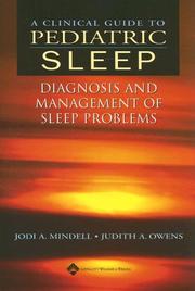 Cover of: A Clinical Guide to Pediatric Sleep by Jodi A. Mindell, Judith A. Owens