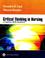 Cover of: Critical Thinking in Nursing