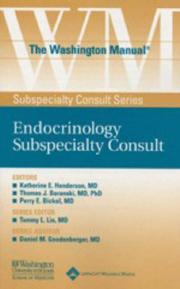 Cover of: The The Washington Manual&#174; Endocrinology Subspecialty Consult (Washington Manual Subspecialty Consult Series) by Washington University School of Medicine Department of Medicine
