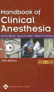 Cover of: Handbook of clinical anesthesia