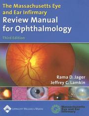 Cover of: The The Massachusetts Eye and Ear Infirmary Review Manual for Ophthalmology: With Essentials of Diagnosis