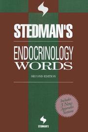 Cover of: Stedman's endocrinology words.
