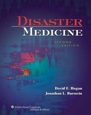Cover of: Disaster Medicine by David E Hogan, Jonathan L Burstein