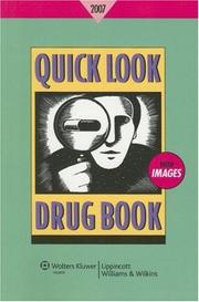 Cover of: Quick Look Drug Book 2007 (Quick Look Drug Book)