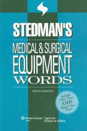 Cover of: Stedman's Medical & Surgical Equipment Words