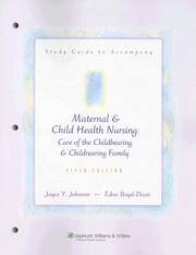 Cover of: Study Guide to Accompany Maternal and Child Health Nursing by Adele Pillitteri