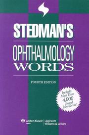 Cover of: Stedman's Ophthalmology Words