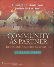 Cover of: Community as Partner by Elizabeth T. Anderson, Judith M. McFarlane