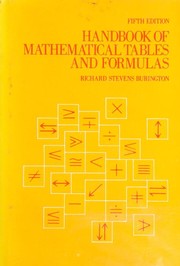 Cover of: Handbook of mathematical tables and formulas. by Richard Stevens Burington, Richard Stevens Burington