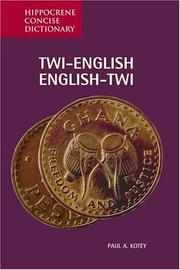 Cover of: Twi-English/English-Twi dictionary