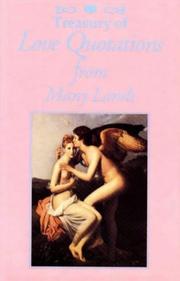 Cover of: Treasury of love quotations from many lands