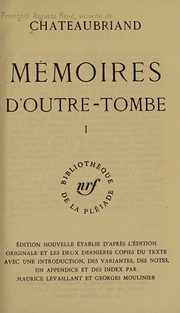 Cover of: Me moires d'outre-tombe.