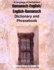 Cover of: Romansh-English/English-Romansh Dictionary and Phrasebook (Dictionary and Phrasebooks)