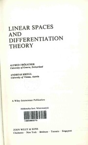 Cover of: Linear spaces and differentiation theory