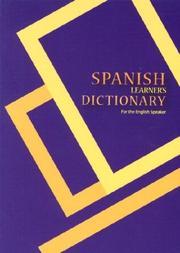 Cover of: Spanish learner's dictionary by 