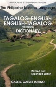 Cover of: Tagalog-English/English-Tagalog Standard Dictionary: Pilipino-Inggles, Inggles-Pilipino Talahuluganang (Hippocrene Standard Dictionaries)