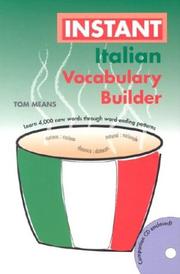 Instant Italian vocabulary builder by Tom Means