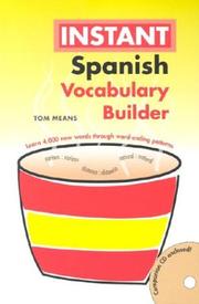 Instant Spanish vocabulary builder by Tom Means