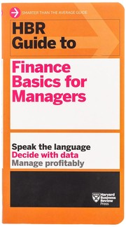 Cover of: HBR guide to finance basics for managers by 